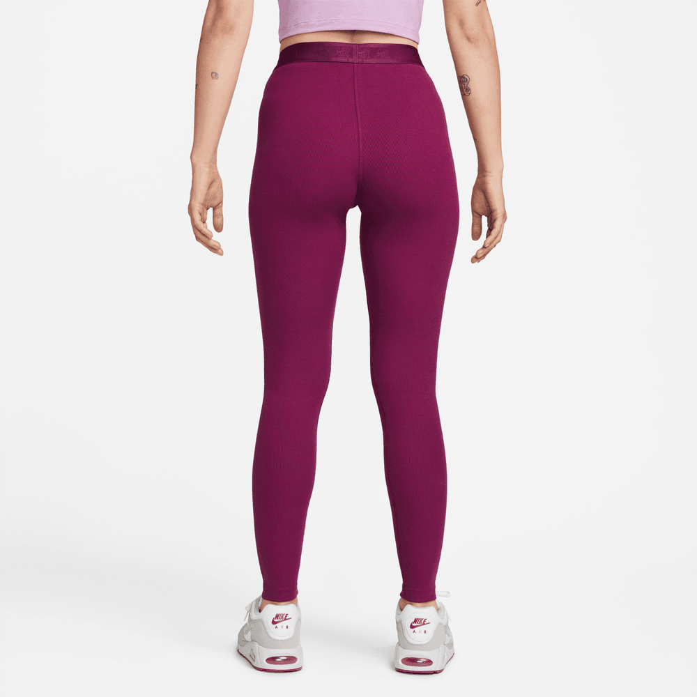 Nike Air Women's High Rise Ribbed Leggings 'Sangria