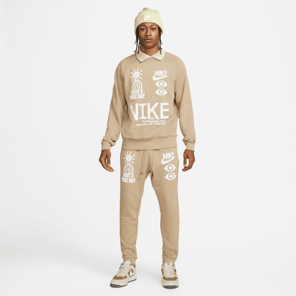 Nike French Terry Crew 'Have a Nike Day/Khaki'