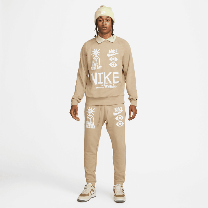 Nike French Terry Crew 'Have a Nike Day/Khaki'