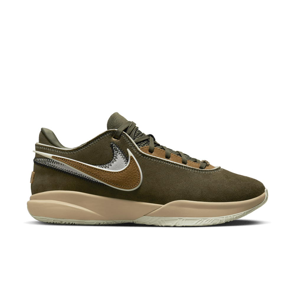 Nike Lebron XX Olive Suede Courtside Sneakers