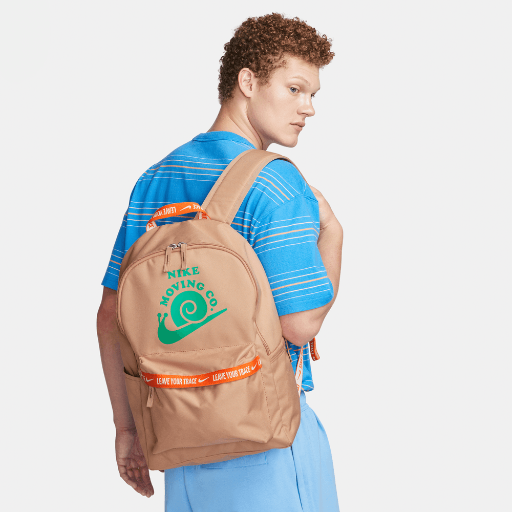 Nike Heritage Backpack 'Hemp/Safety Orange'