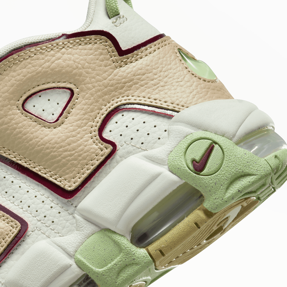 Nike Women s Air More Uptempo Light Bone Beetroot Courtside Sneakers